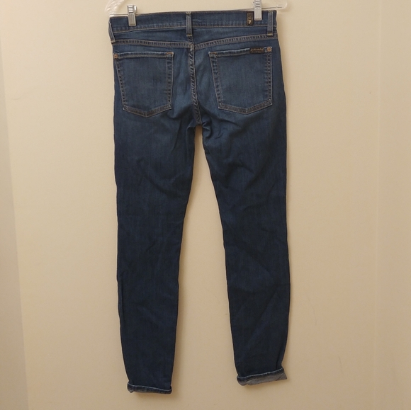 7 For All Mankind Ankle Skinny Denim Jeans Size 29 - Picture 3 of 5